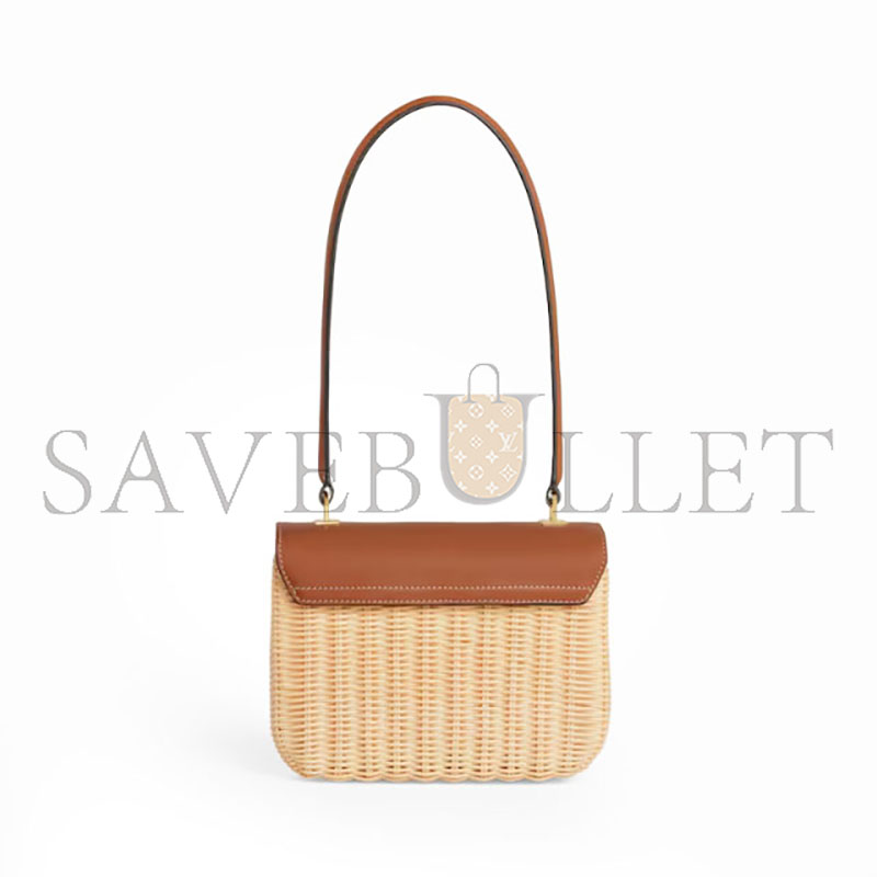 CELINE TEEN GARANCE WICKER AND NATURAL COWHIDE HANDBAGS 119672FUO.02NT ‎(18.5*13.5*7 cm)